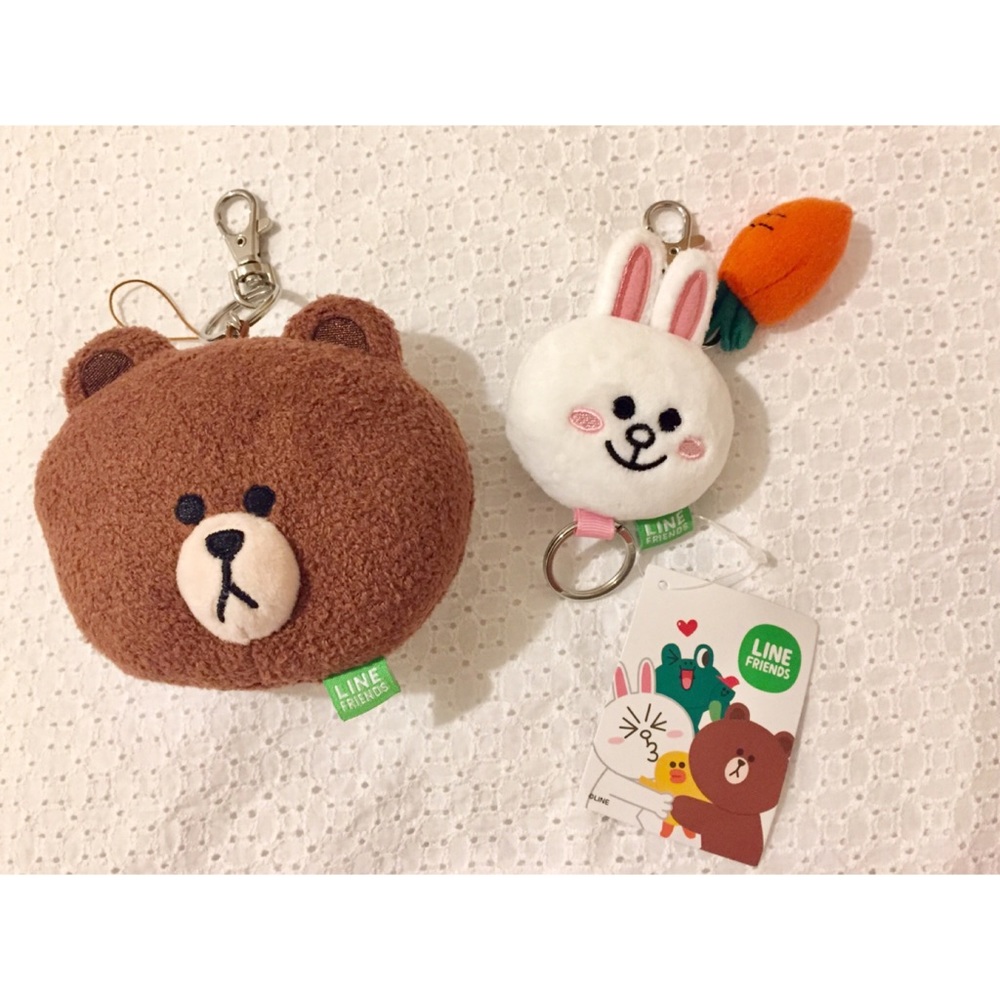 2 X New Line Friends Brown And Cony Key Chains